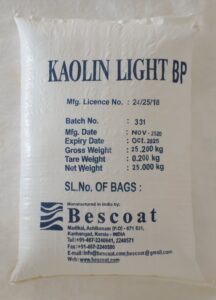 Bescoat Pharma Grade Light Kaolin BP